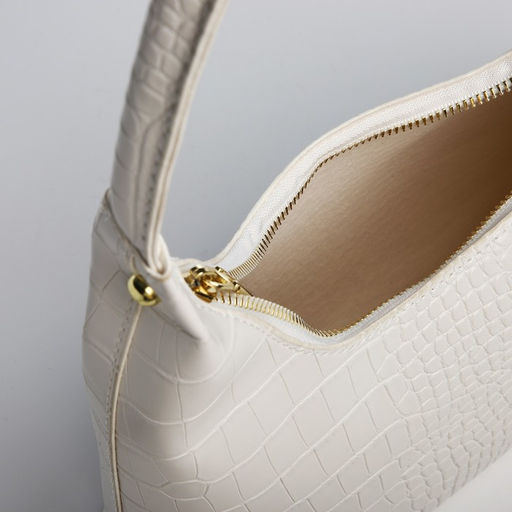 Сумка-багет на молнии, цвет белый - Simaland фото 5