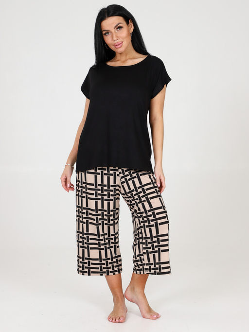 467 пижама (кюлоты) (Бежевый лабиринт) - А-дина фото 4