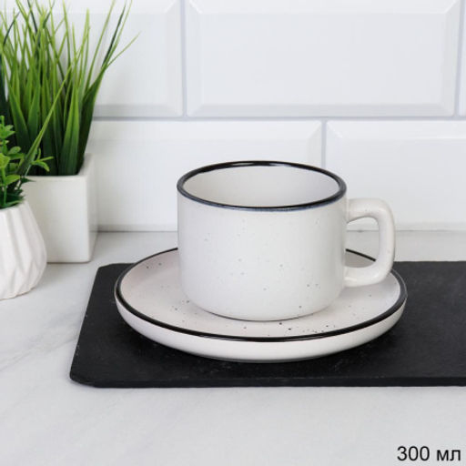 Чайная пара 300 мл Точки / 2pcs/1700 /уп 6/36/