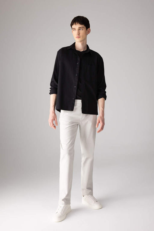 Gabardin Chino Kanvas Pantolon Regular Fit Fermuar Cepli Duz Paca - Defacto фото 6