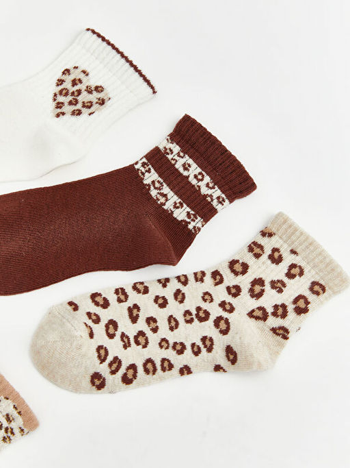 Desenli K?z ?ocuk Soket ?orap 5li