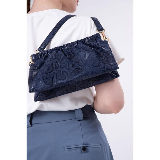 Сумка-клатч на фермуаре, цвет синий - Simaland фото 4