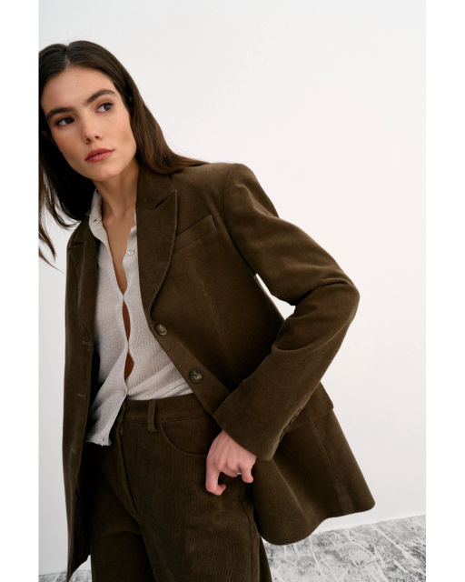 Жакет THE VERY 2421 оливково-коричневый  фото 15