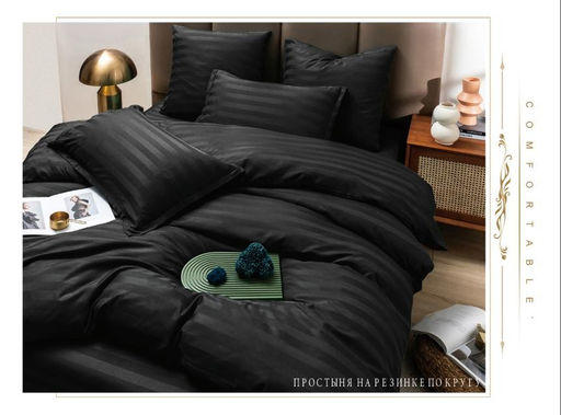 КПБ Boris Cтрайп-сатин на резинке по кругу BORSSR01 Семейный