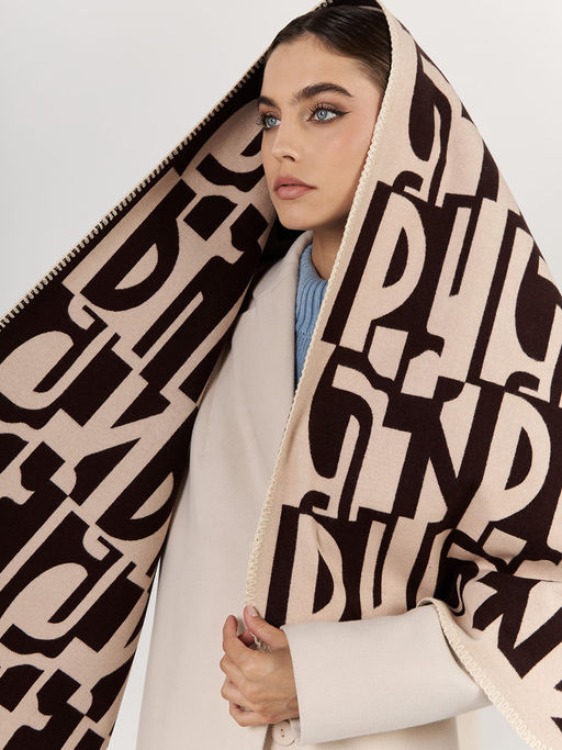 в составе ШЕРСТЬ  и КАШЕМИР Большой, мягкий, теплый  двусторонний палантин - Tantino фото 2