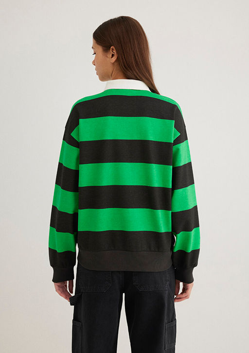 Peanuts Bask?l? Siyah Sweatshirt - Mavi фото 5