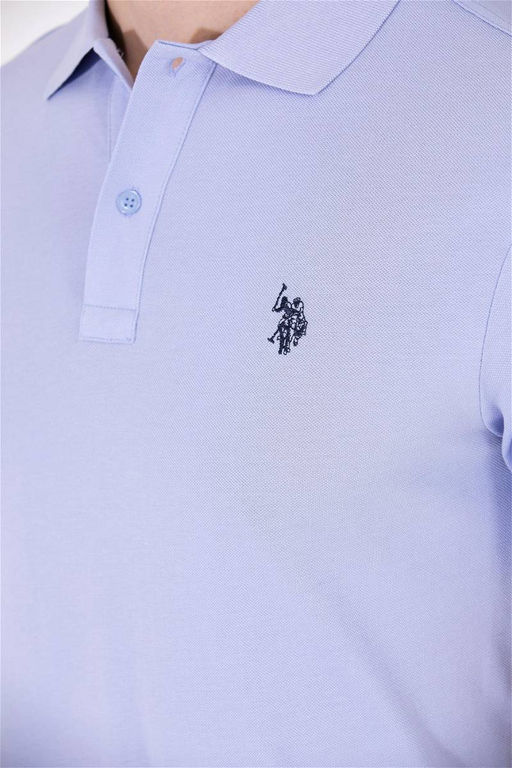 U. S. Polo Assn Мужская синяя базовая футболка с воротником-поло - U.s. polo assn фото 14