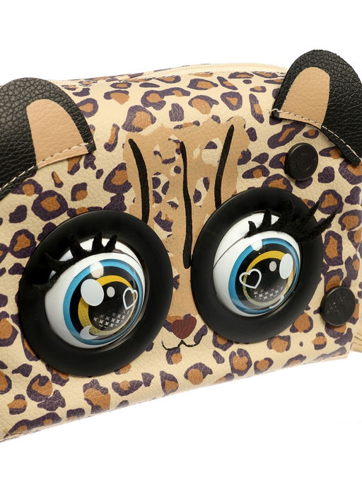 Музыкальная игрушка-сумочка "Котенок" звук, глазки моргают, леопард