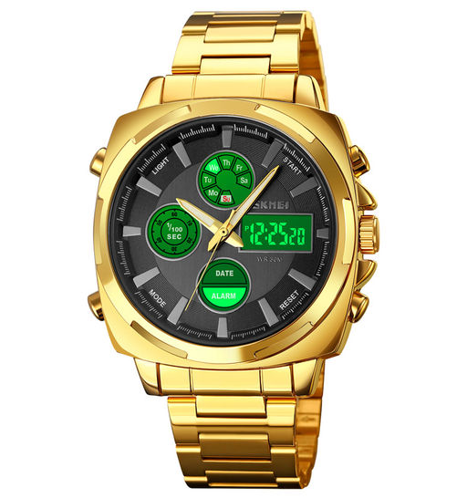 Часы наручные Skmei мужские электронные спортивные 1673gold-black