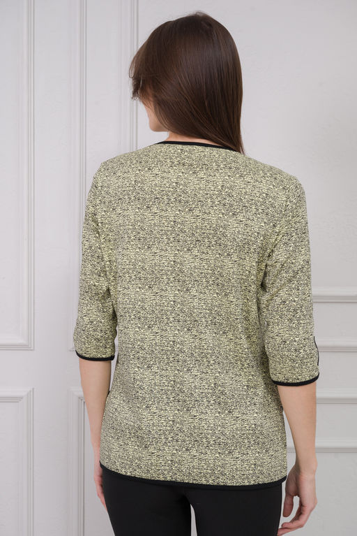 Кофта женская из интерлока Анфиса лимонная рябь - Амадэль фото 12