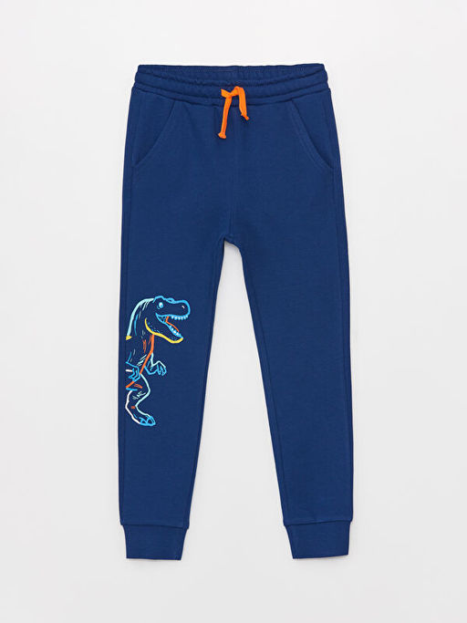 Beli Lastikli Bask?l? Erkek ?ocuk Jogger E?ofman Alt?