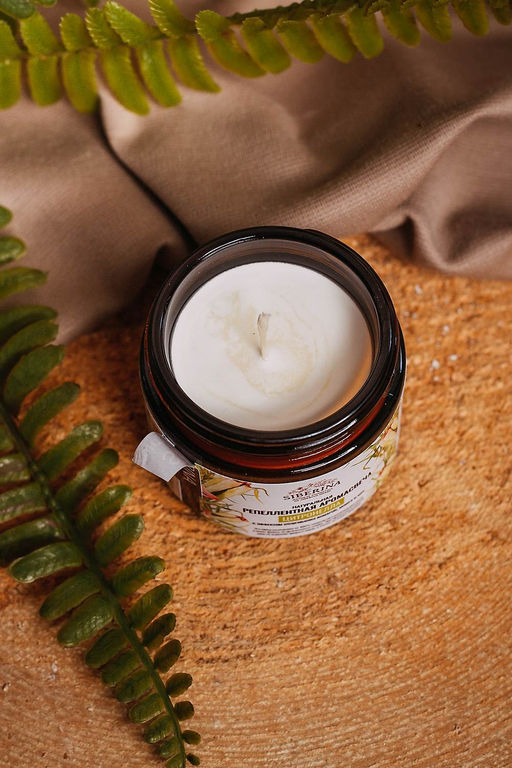 Репеллентная аромасвеча Цитронелла с эффектом отпугивания комаров, мошек и мух - Siberina фото 5