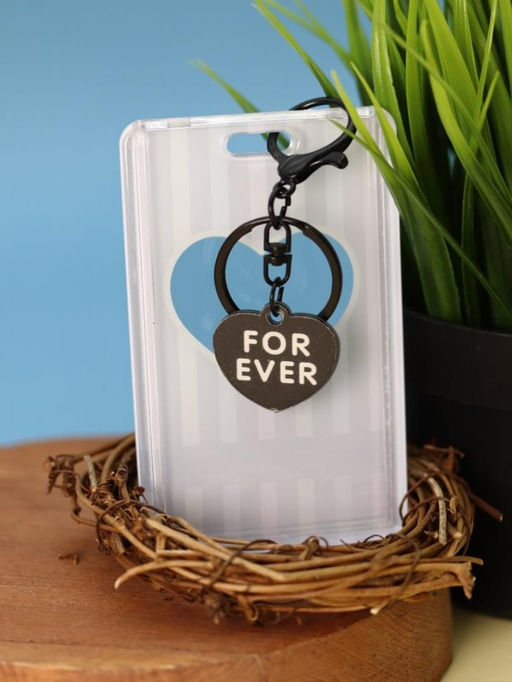 Футляр для карт с брелоком "Forever love", black