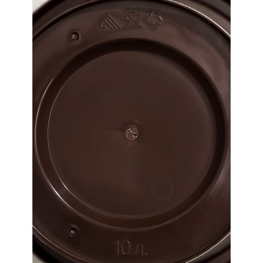 Горшок для цветов с поддоном «Альтернатива. Эконом», 10 л, пластиковый, коричневый