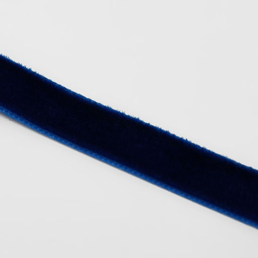 Лента бархатная, 10 мм, 18±1 м, синяя №47