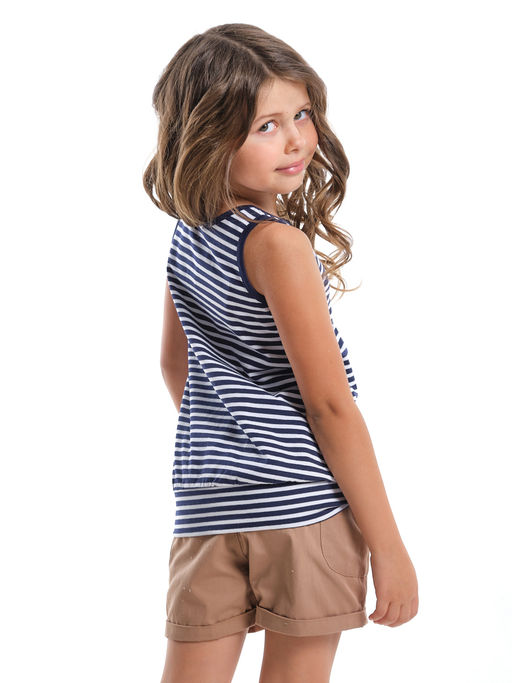 Майка в полоску UD 0323 синяя полоса - Mini maxi фото 2