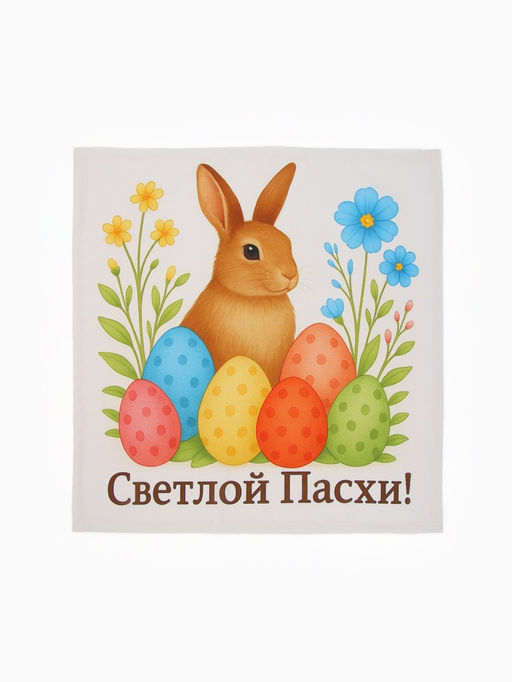 Салфетка пасхальная на стол Пасхальный кролик 65?65 см
