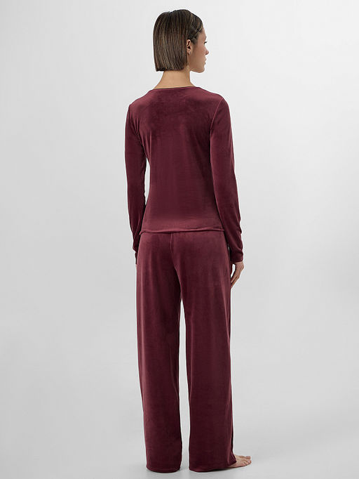 Комплект домашний женский велюровый бордовый - Mark formelle фото 2