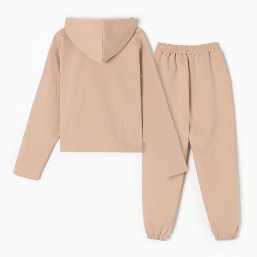 Костюм женский спортивный (толстовка, брюки) MIST, размер 48-50, бежевый