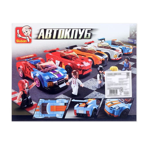 Конструктор гоночная машина Sluban Автоклуб, 140 деталей, 6+