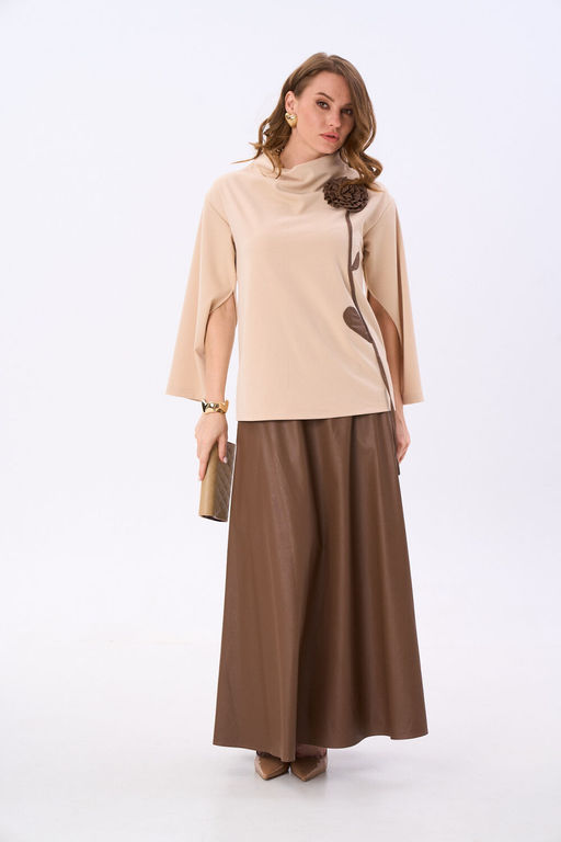 Джемпер NIKVA н923-5 капучино и шоколад  фото 9