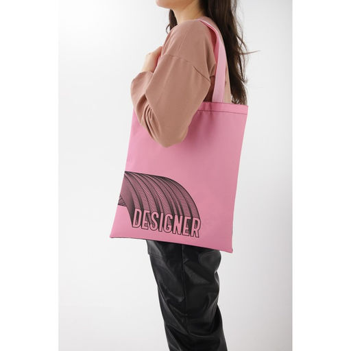 Сумка-шопер Дизайнер, без молнии, без подкладки, цвет розовый - Nazamok фото 3