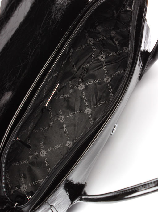 LACCOMA сумка Y2430-2-черный натуральная кожа полиэстер фото 6
