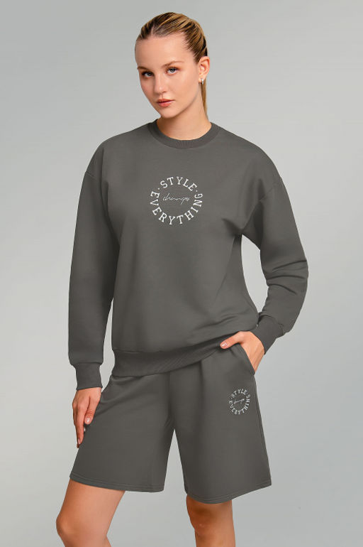 Арт. 5342 Костюм женский с шортами 42-50 (5 шт) Цвет:верх- бежевый, низ- бежевый