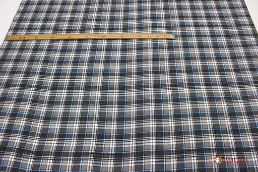 Фланель "Крупная серо-голубая клетка", ш.1.5м, хлопок-100%, 175гр/м.кв