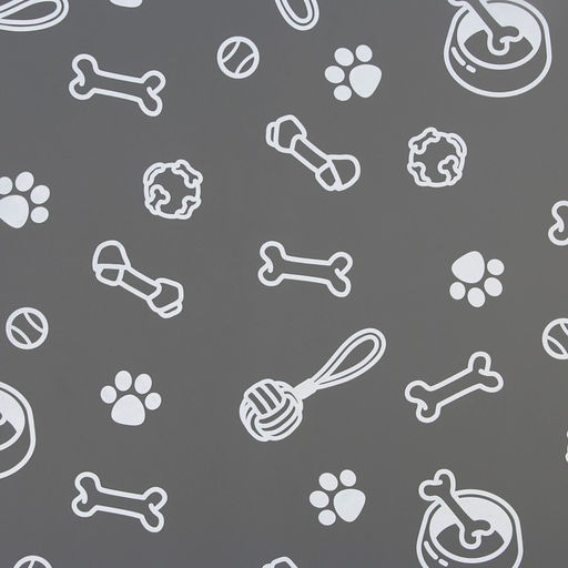 Коврик силиконовый под миску «Паттерн», 30х40 см, серый