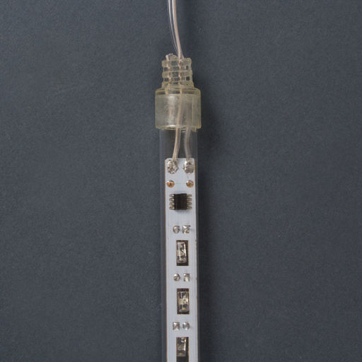 Гирлянда «Сосулька» тающая 0.3 м, IP44, прозрачная нить, 18 LED, 12 В, переливы, свечение белое