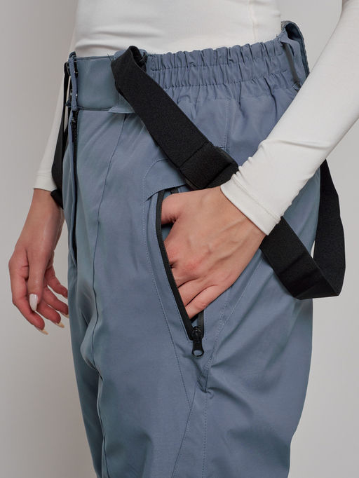 Горнолыжный костюм женский большого размера зимний черного цвета 02308Ch - Mtforce фото 19