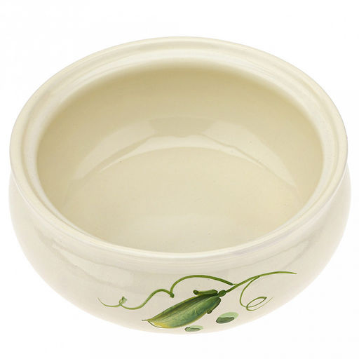 Пельменница керамическая "Малая" 1,25л, д19см, h12см, "Горошек", с крышкой (Россия)