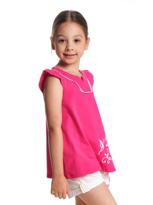 Футболка для девочки UD 1634 малиновый - Mini maxi фото 2