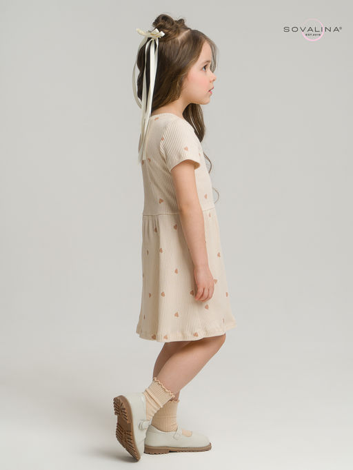 Платье Лето лапша кофейные сердечки