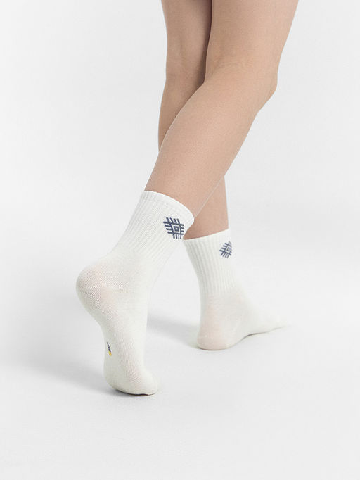 Носки детские мультипак (3 пары) белые с рисунком в виде орнамента - Mark formelle фото 2