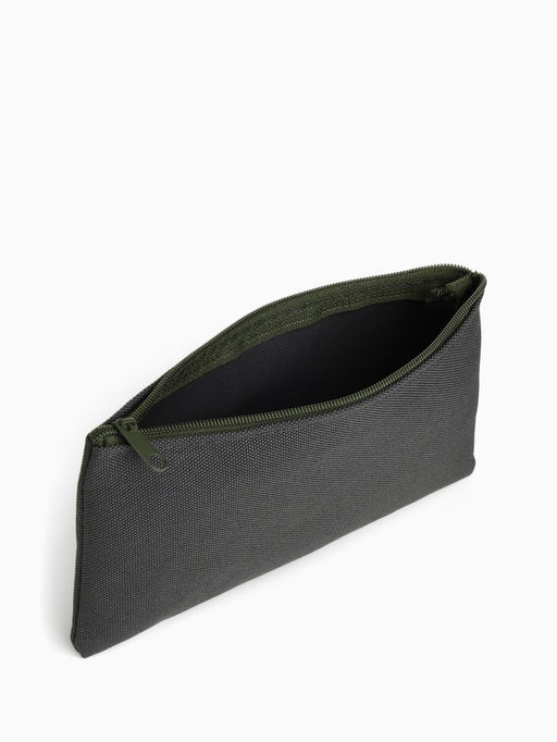 Цена за 3 шт. Косметичка-пенал на молнии, плоская, маленькая, хаки - Simaland фото 3