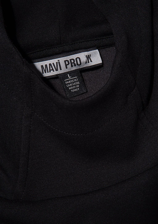 Kapusonlu Siyah Sweatshirt - Mavi фото 6