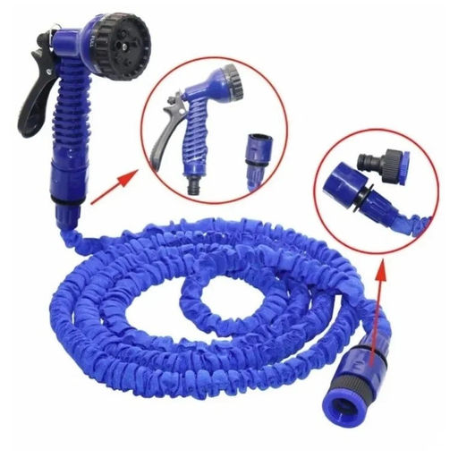 Шланг-стрейч для полива + пистолет в комплекте. Растягивается под напором до 26-30 метров ID2349