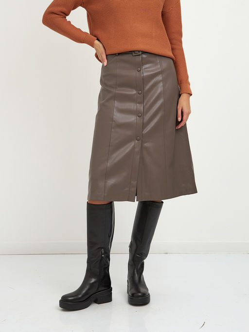 юбка из эко-кожи на пуговицах - Glenfield фото 2