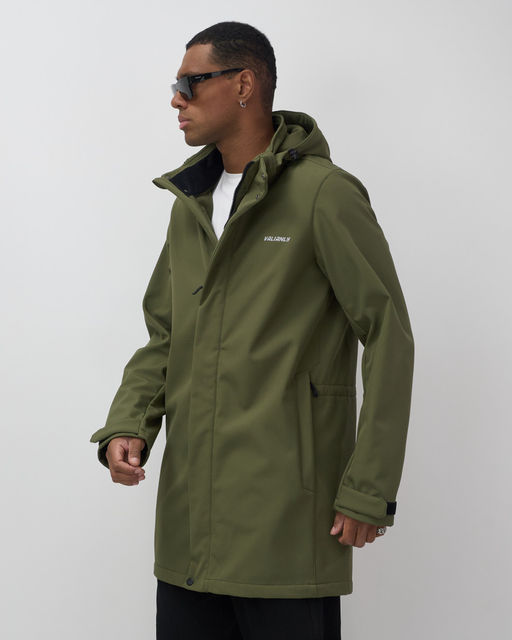 Парка спортивная мужская с капюшоном softshell цвета хаки 9565Kh - Mtforce фото 10