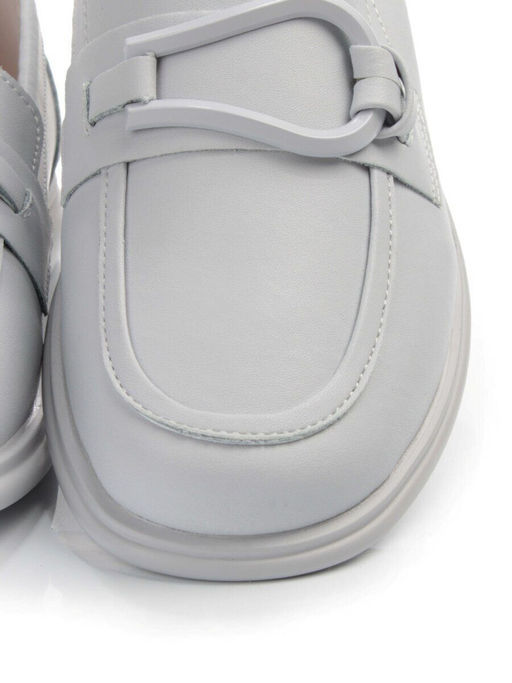 03-PDD196-2 GRAY/BLUE Лоферы женские (натуральная кожа) - Фабричный китай фото 13