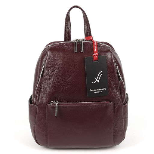 Женский кожаный рюкзак Sergio Valentini SV-SZ749/C Бордо  фото 2