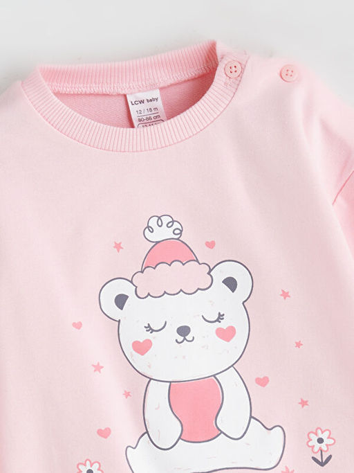 K?z Bebek Sweatshirt ve E?ofman Alt? 2li