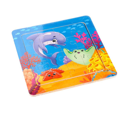Пазл Морской мир, 14 см х 14 см - Лесная мастерская фото 6