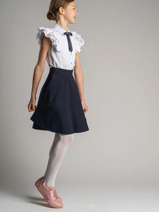 22021068 playToday Блузка текстильная для девочек, белый  фото 3