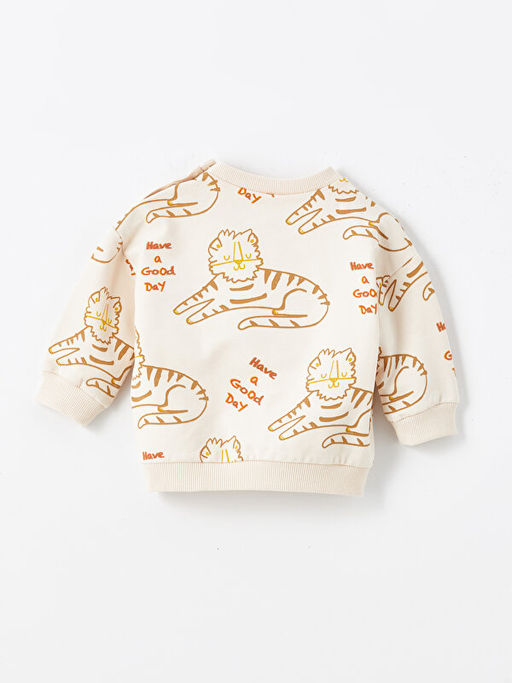 Bisiklet Yaka Uzun Kollu Erkek Bebek Sweatshirt ve ?ort 2li Tak?m - Waikiki фото 3