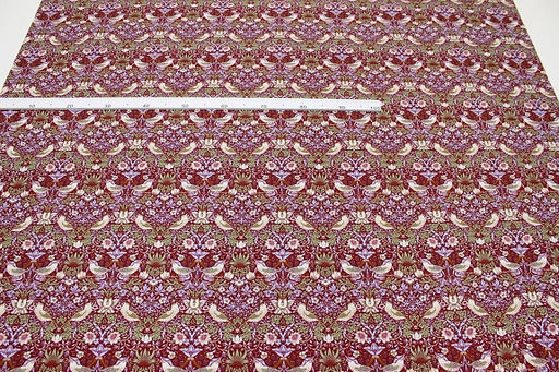 Интерьерный хлопок Райские птички цв.бордово-красный, ш.1.5м, хлопок-100%, 250гр/м.кв - Купава фото 4
