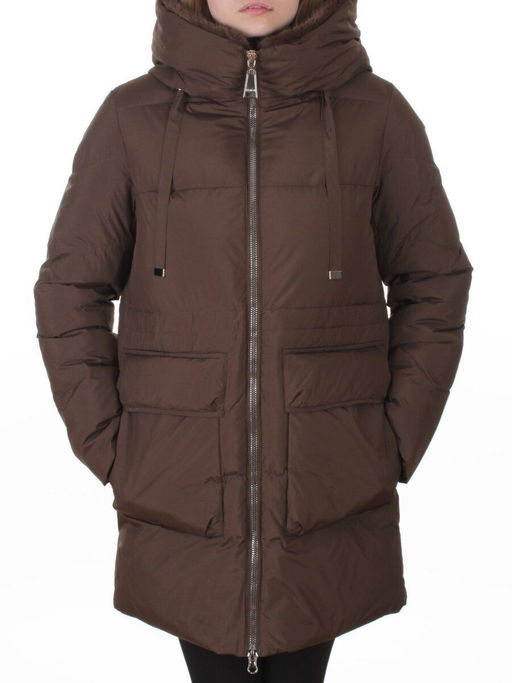 8379 BROWN Куртка зимняя женская (200 гр. холлофайбер)