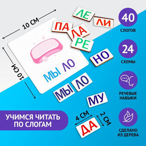 Дидактические игры и материалы Учимся читать по слогам